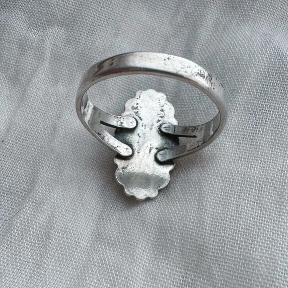 Size 9 vintage turquoise accent ring - Picture 3 of 4